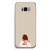 I drink wine: Samsung Galaxy S8 Plus Transparant Hoesje I drink wine: Samsung Galaxy S8 Plus Transparant Hoesje