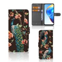 Xiaomi Mi 10T Pro | Mi 10T | Telefoonhoesje | Met pasjeshouder | Pauw met Bloemen