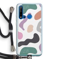 Memphis Shapes: Huawei P20 Lite (2019) Transparant Hoesje met koord