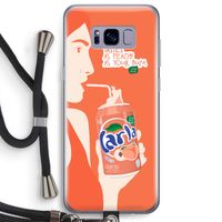 Peach please!: Samsung Galaxy S8 Plus Transparant Hoesje met koord
