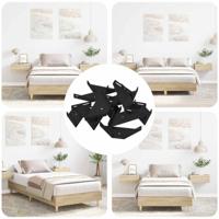 VidaXL Hoekbeugel 12 pcs zwart 138,5 x 50,5 x 16 mm ijzer