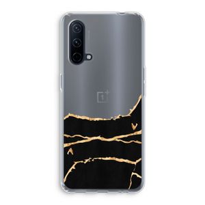Gouden marmer: OnePlus Nord CE 5G Transparant Hoesje