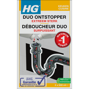 HG Afvoer Duo Ontstopper Extreem Sterk 2 x 500ML bij Jumbo