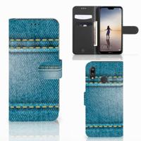 Huawei P20 Lite | Wallet Case | met Pasjes | Jeans