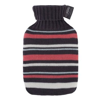 Kruik Met Gebreide Hoes Gestreept - Warmwaterkruik