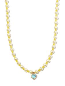 A Sinner in Pearls collier en or 18ct à pendentif cœur