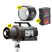 Maxima Rapida + wide optic 70° + SWIT 160Wh 200W V-Mount Battery triple kit