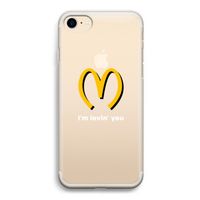 I'm lovin' you: iPhone 7 Transparant Hoesje