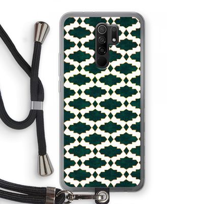 Moroccan tiles: Xiaomi Redmi 9 Transparant Hoesje met koord