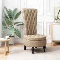 Slipper Stoel Lichtgrijs 56,5 x 70 x 110 cm Nep Suede Leer