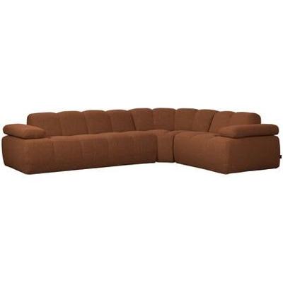WOOOD Mojo Hoekbank Rechts - Bouclé - Roestbruin Melange - 74x310x230