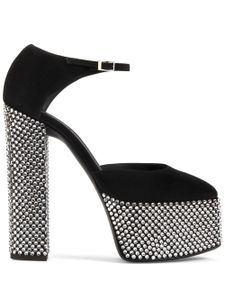 Giuseppe Zanotti sandales Bebe à ornements en cristal 150 mm - Noir