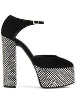 Giuseppe Zanotti sandales Bebe à ornements en cristal 150 mm - Noir