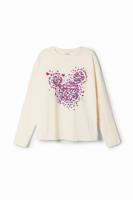 T-shirt met harten en Mickey Mouse - WHITE - 11/12