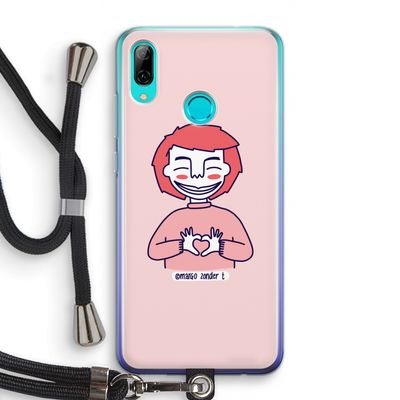 Hartje: Huawei P Smart (2019) Transparant Hoesje met koord
