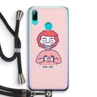 Hartje: Huawei P Smart (2019) Transparant Hoesje met koord