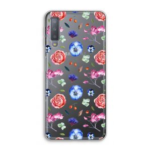 Bloemetjes: Samsung Galaxy A7 (2018) Transparant Hoesje