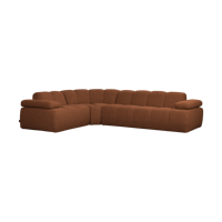 WOOOD Mojo hoekbank links boucle roestbruin melange