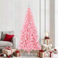 VidaXL Kerstboom met 300 led met standaard roze 210 cm pvc