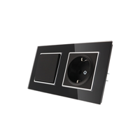 Nero Deluxe Glas schakelaar en stopcontact combinatie compleet