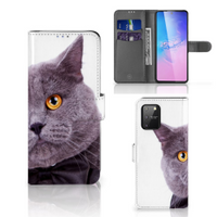 Samsung S10 Lite Telefoonhoesje met Pasjes Kat - thumbnail