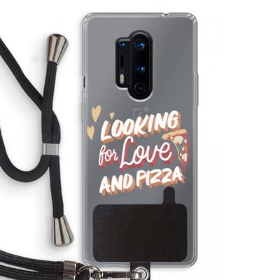Pizza is the answer: OnePlus 8 Pro Transparant Hoesje met koord