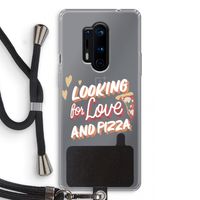 Pizza is the answer: OnePlus 8 Pro Transparant Hoesje met koord