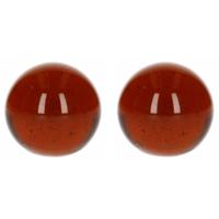 Knikkers XXl formaat - Set van 2x stuks - koper - dia 6 cm - Bonken - Mega grote knikkers speelgoed