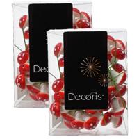 Decoris paddenstoelen stekers - 30x st - 2.5 cm - kerststukje decoratie