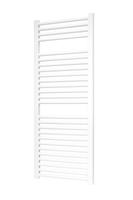 Vipera Kanza Rx enkele handdoekradiator 50 x 120 cm elektrische verwarming hoogglans wit zijaansluiting 521W, weerstand inbegrepen