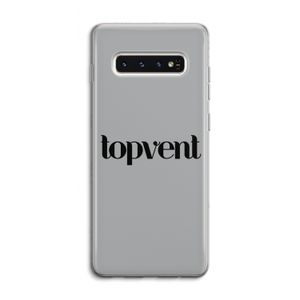 Topvent Grijs Zwart: Samsung Galaxy S10 4G Transparant Hoesje