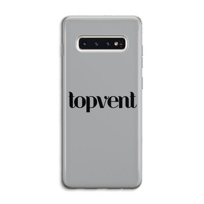 Topvent Grijs Zwart: Samsung Galaxy S10 4G Transparant Hoesje