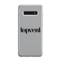 Topvent Grijs Zwart: Samsung Galaxy S10 4G Transparant Hoesje