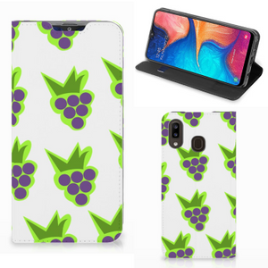 Samsung Galaxy A30 Flip Style Cover Druiven