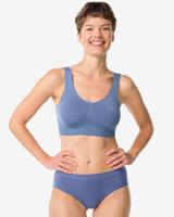 HEMA Dameshipster naadloos micro met kant blauw (blauw)