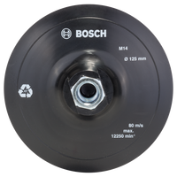 Bosch Accessoires Rubber schuurplateau voor haakse slijpmachines, klithechtsysteem | 125mm - 2609256272 - thumbnail