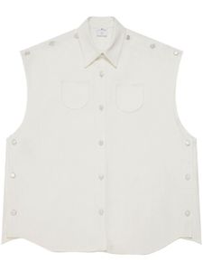 Courrèges chemise Mega-Styling en jean - Blanc