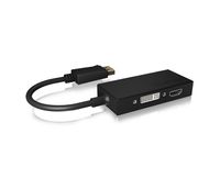 ICY BOX IB-AC1031 DisplayPort DVI-D + VGA (D-Sub) + HDMI Zwart - thumbnail