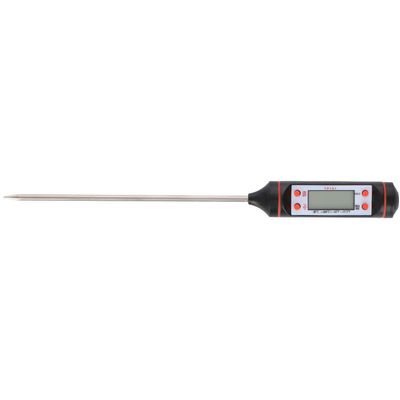 Digitale thermometer/vleesthermometer - incl. batterij - RVS/kunststof - 24 cm