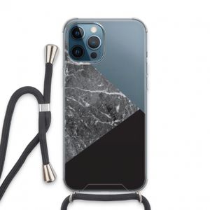 Combinatie marmer: iPhone 13 Pro Max Transparant Hoesje met koord