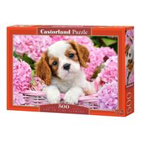 Selecta Castorland legpuzzel pup in pink flowers, 500st.
