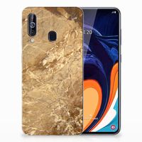 Samsung Galaxy A60 TPU Siliconen Hoesje Marmer Creme