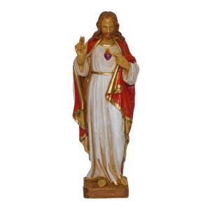 Jezus beeldje - 25 cm - polystone - heilig hart van Jezus - religieuze beelden   -