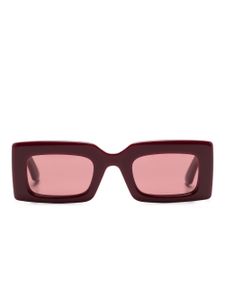 Alexander McQueen Eyewear lunettes de soleil rectangulaires Bold - Rouge