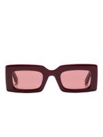 Alexander McQueen Eyewear lunettes de soleil rectangulaires Bold - Rouge