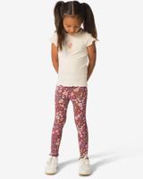 HEMA Kinderleggings rib bloemen - 2 stuks lichtbruin (lichtbruin)