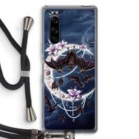 Vleermuizen Maan: Sony Xperia 5 Transparant Hoesje met koord
