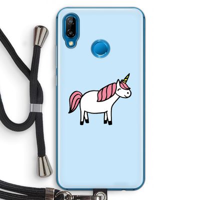 Eenhoorn: Huawei P20 Lite Transparant Hoesje met koord