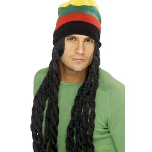 Feestartikelen rasta dreadlocks verkleed pruik zwart voor dames/heren/volwassenen   -