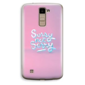 Sorry not sorry: LG K10 (2016) Transparant Hoesje
